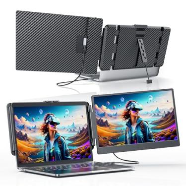 Imagem de Laptomo Extensor De Monitor Para Laptop 14'' Fhd 1080P Ips Duplo Portátil Laptops 13" A 17", Plug And Play Compatível Com Windows, Switch E Ps5