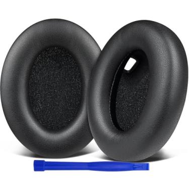 Imagem de SOULWIT Substituição de Almofadas Auriculares para Sony WH-1000XM4 (WH1000XM4) Auscultadores, Com Espuma de Isolamento de Ruído, Espessura Adicional, Sem Afetar o Sensor - Preto