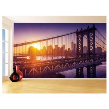 Imagem de Papel De Parede Cidade Ponte Prédios New York 3,5M Ncd273 - Você Decor