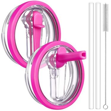 Imagem de ANTAND Tampa de copo de substituição de 1,134 g para acessórios Stanley Cup, canudo flip à prova de vazamento para tampas Stanley Quencher H2.0 Protour de 1,134 g, pacote com 2 tampas à prova de