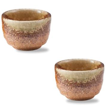 Imagem de Manekineko-Ai Shigaraki Ware Traditional Koshigaraki Guinomi – Copo de saquê japonês feito à mão