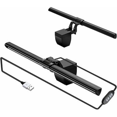 Imagem de Barra de luz de monitor de computador, barra de luz de tela de LED para espaço de trabalho, lâmpada de monitor regulável, lâmpada de monitor de controle de toque para mesa/escritório/casa/jogo, para