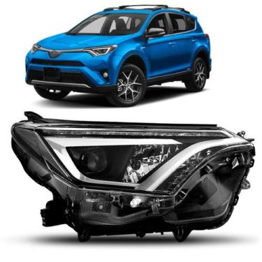 Imagem de Farol Rav4 2017 a 2019 Eletrico C Motor C Led Sem Reator - SP ACESSÓRI