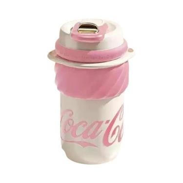 Imagem de Copo Térmico Unissex De Aço Inoxidável 316 Coca Cola 2024 Para Carro Á