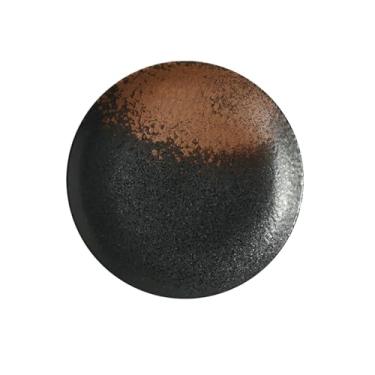 Imagem de Prato raso redondo de cerâmica japonesa prato de bolo de sobremesa de café da manhã - amarelo jade (23 cm)