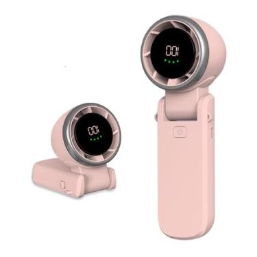 Imagem de Ventilador turbo portátil portátil, ventiladores portáteis dobráveis de 5 velocidades, ventiladores elétricos recarregáveis de alta velocidade, mini ventilador de resfriamento de gelo 3 em 1 para mão