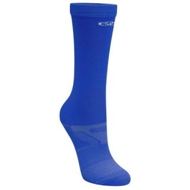 Imagem de Meia Olympikus Corre Performance Cano Medio Feminina, Azul, 33-38