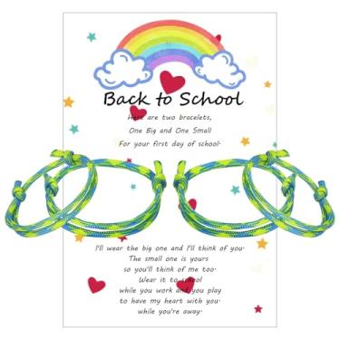 Imagem de MEMFALL Pulseira First Day of School Gifts Back to School Gifts Mommy and Me Gifts First Day of School Gifts, ADJUSTABLE, Liga metálica, Sem Pedra Preciosa