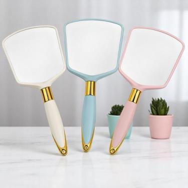 Imagem de Espelho de mão princesa elegante portátil maquiagem dentista médico ad