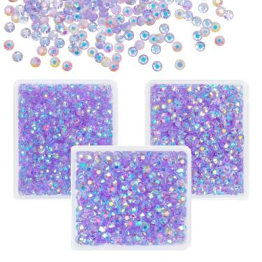 Imagem de qiipii Strass De Resina Roxa Clara Transparente Para Artesanato 3 Mm 4 5 Diamantes Violetas Transparentes Com Fundo Plano Pedras Gelatina Joias Pingentes Unhas Rosto Olhos Maquiagem Copos Garrafas R