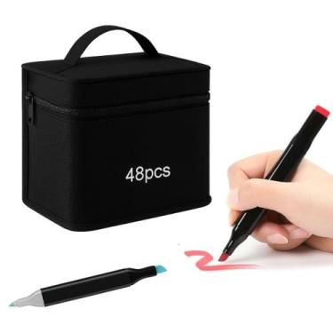 Imagem de 24/36/48/60 Cores Caneta Marcadora Kit Com Ponta Dupla - Rayson, Canet