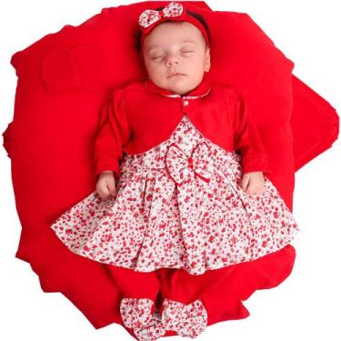 Imagem de Saída de Maternidade Menina Aconchego Penélope Floral 05 Peças P - Amo