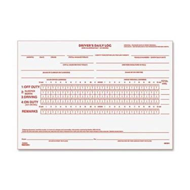 Imagem de Rediform Livro de registro diário do motorista, carbono, 2 peças, 14 x 19 cm, 31 formulários (6K681)