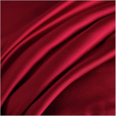 Imagem de Lençol Plano De Cor Sólida Lençol De Seda De Amoreira Natural King Queen Size Lençol De Luxo Super Macio E Confortável, Red, 200x230cm