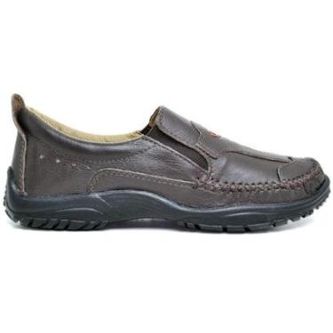 Imagem de Sapatilha Mocassim Masculina em Couro Estilo Versátil Calce Fácil e Super Confortável-Masculino