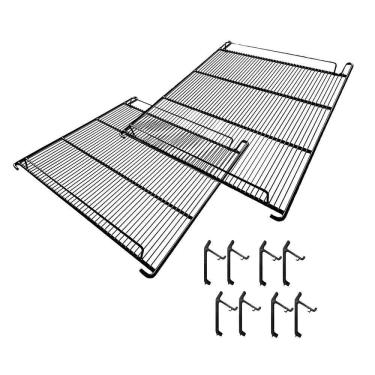 Imagem de Conjunto 2 Grades Prateleiras Para Freezer Conservador Vf55 Preta 64 X 54 - Metalfrio