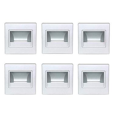 Imagem de Dreamworth Pacote com 6 lâmpadas de parede de canto LED 85-265V embutidas escadas LED luz noturna escada LED iluminação de parede para corredor, escadas, armário, quarto e mais