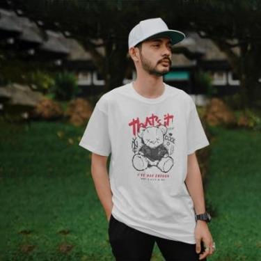 Imagem de Camiseta Masculina Manga Curta Urso New York Estampa DTF Leve e Confortável do P ao G1-Masculino