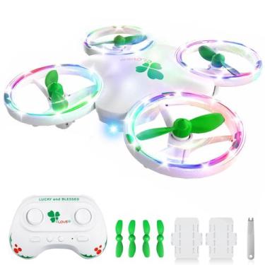 Imagem de Drone Carox Clover Mini para crianças com LED, 2 baterias de 15 minuto