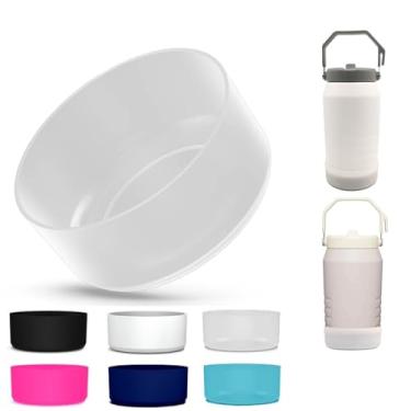 Imagem de Klizdum Para Stanley Jarro de canudo IceFlow Flip 1,134 g - Bota protetora de silicone elevada, capa de manga com base de absorção de choque, acessórios para copo de 1,134 g com alça (transparente)