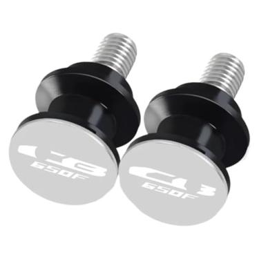 Imagem de BYYINGSUS Compatível com CB650R CB650F CB 650R 650F 8 mm Carretéis de braço oscilante de alumínio CNC acessórios deslizantes Cb650r Cb650f (CB650F prata)