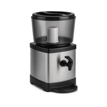 Imagem de Bebedouro de Água com Filtro em Inox com Base De Barro e Suporte Preto