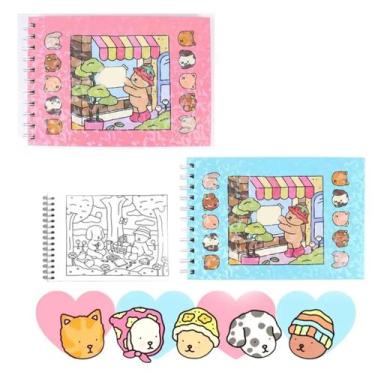 Imagem de Livro De Colorir Capa Dura 50 Páginas Caderno Desenhos - livro Para Co