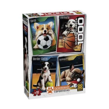 Imagem de Quebra cabeça 1000 peças cachorrinhos esportistas - grow 04850