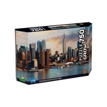Imagem de Quebra cabeça 750 peças panorama entardecer em nova york - grow 04259