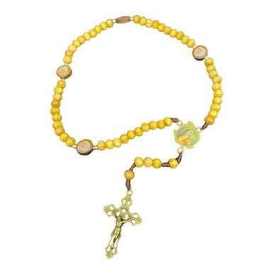 Imagem de Terço Rosário Contas Madeira Santa Terezinha Menino Jesus - Genérico