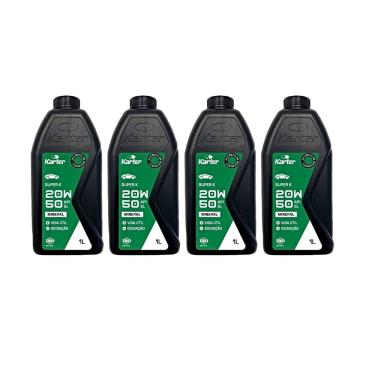 Imagem de Oleo Motor Karter 20W50 Api Sl Mineral 4 Litros