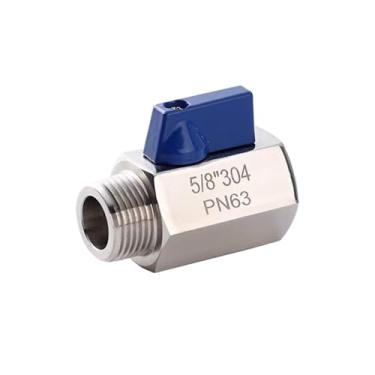 Imagem de DWBPGVUN Válvula esférica de aço inoxidável 304 rosca macho para fêmea G5/20.3 cm BSPP rosqueada para acoplador de barril de cerveja caseiro