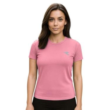 Imagem de Camiseta Diadora Small Logo Feminina - Rosa G, Rosa, G