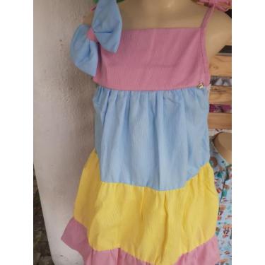 Imagem de Vestido infantil viscolino - Lulu kids , P, Amarelo