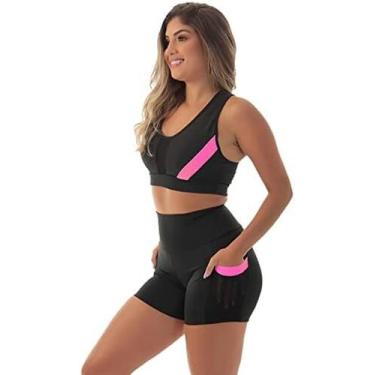 Imagem de Conjunto Fitness Fristyle Short E Top Academia Feminino tamanho G cor 