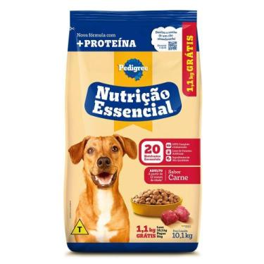 Imagem de Ração Pedigree Cão Adulto Nutrição Essencial Sabor Carne 10,1Kg