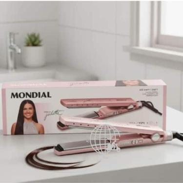 Imagem de Prancha Alisadora Mondial Rose PJU01 Qu4tro Elementos Painel Digital B