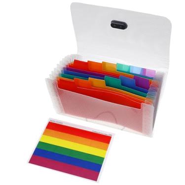 Imagem de A6 Organizador de recibos de 13 bolsos pequena pasta sanfonada A6 mini organizador de arquivos sanfonado pasta de arquivos expansível para pequenas empresas organizador de cupons organizador de