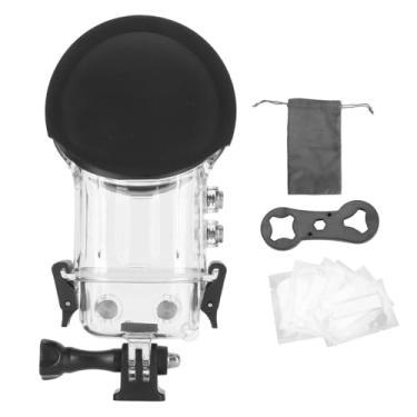 Imagem de Luqeeg Casca Protetora de Mergulho Subaquático, 164ft IPX8 À Prova D'água Vidro Temperado Capa de Mergulho para Câmera com Suporte, Capa Protetora para Câmera para Acessórios ONE X3