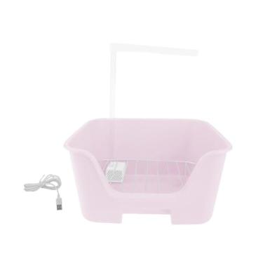 Imagem de Fenteer Banheira automática para pássaros, circulação automática de água, banho USB, fácil configuração com bomba, banheira para periquito cinzento africano, Rosa