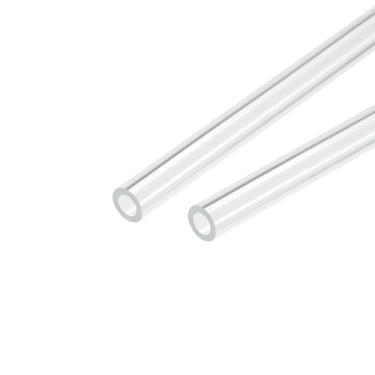 Imagem de Tubo redondo rígido transparente de acrílico 8 mm (5/40.6 cm) ID 12 mm (1/5.1 cm) OD 25.4 cm para lâmpadas e lanternas, sistema de resfriamento de água, 2 peças