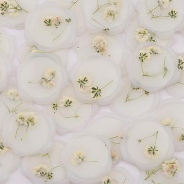 Imagem de 25 peças adesivos de selo de cera translúcidos autoadesivos em relevo flores secas adesivos de selo de envelope ótimo para convite de casamento, presentes de aniversário, cartão de felicitações