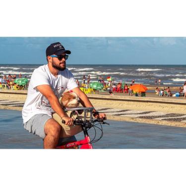 Imagem de Pet-Basket Zincado Cesto Cinza Simples Para Pet Em Bicicleta