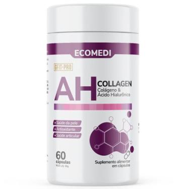 Imagem de Colágeno Com Ácido Hialurônico 60 Cápsulas Ecomedi Sem Sabor
