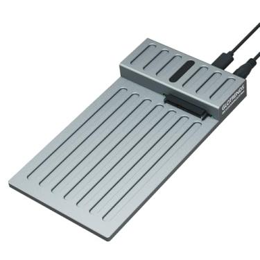 Imagem de GLOTRENDS H9 USB-C 20Gbps para U.2/SATA Disco Rígido Externo Lay-Flat Docking Station para 2,5/8.9 cm U.2/U.3/SATA SSD/HDD