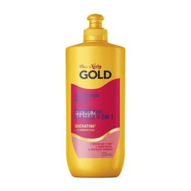 Imagem de Creme Para Pentear Niely Gold Reconstrução Potente com Queratina 250ml