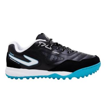 Imagem de Chuteira Society Infantil Topper Dominator Club V Pro, Preto, Verde, 3