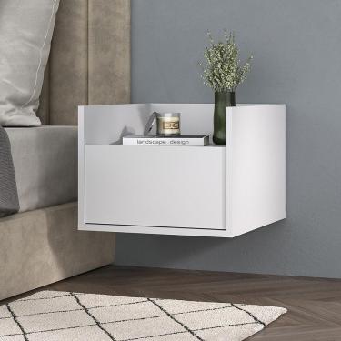 Imagem de Mesa De Cabeceira 40 Cm Suspensa Multimóveis Mp4040 Branca