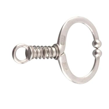 Imagem de Pissente Anel de Aço Inoxidável Narize Anel de Touros do Nariz de Vaca Anel de Nariz de Punção Esférica Segura Com Primavera para Vacas de Criação de Fazenda (Anel de nariz de touro médio w de