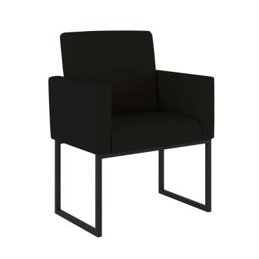 Imagem de Poltrona Moderna Com Base De Ferro Balaqui Decor Preto